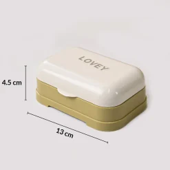 Market99 Plastic White & Yellow Soap Dish - Set Of 2