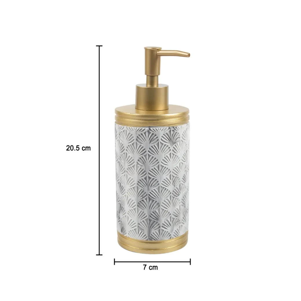 Market99 Polyresin Soap Dispenser with Golden Pump - 375 mL
