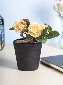 Market99 Realistic Artificial Bonsai Fake Rose Flower Plant Pot