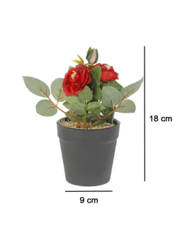 Market99 Realistic Artificial Bonsai Fake Rose Flower Plant Pot