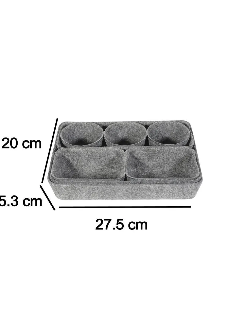 Market99 Rectangular Felt Desk Organizer