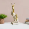 MARKET99 Resin Decor Object Staircase Design in White & Golden