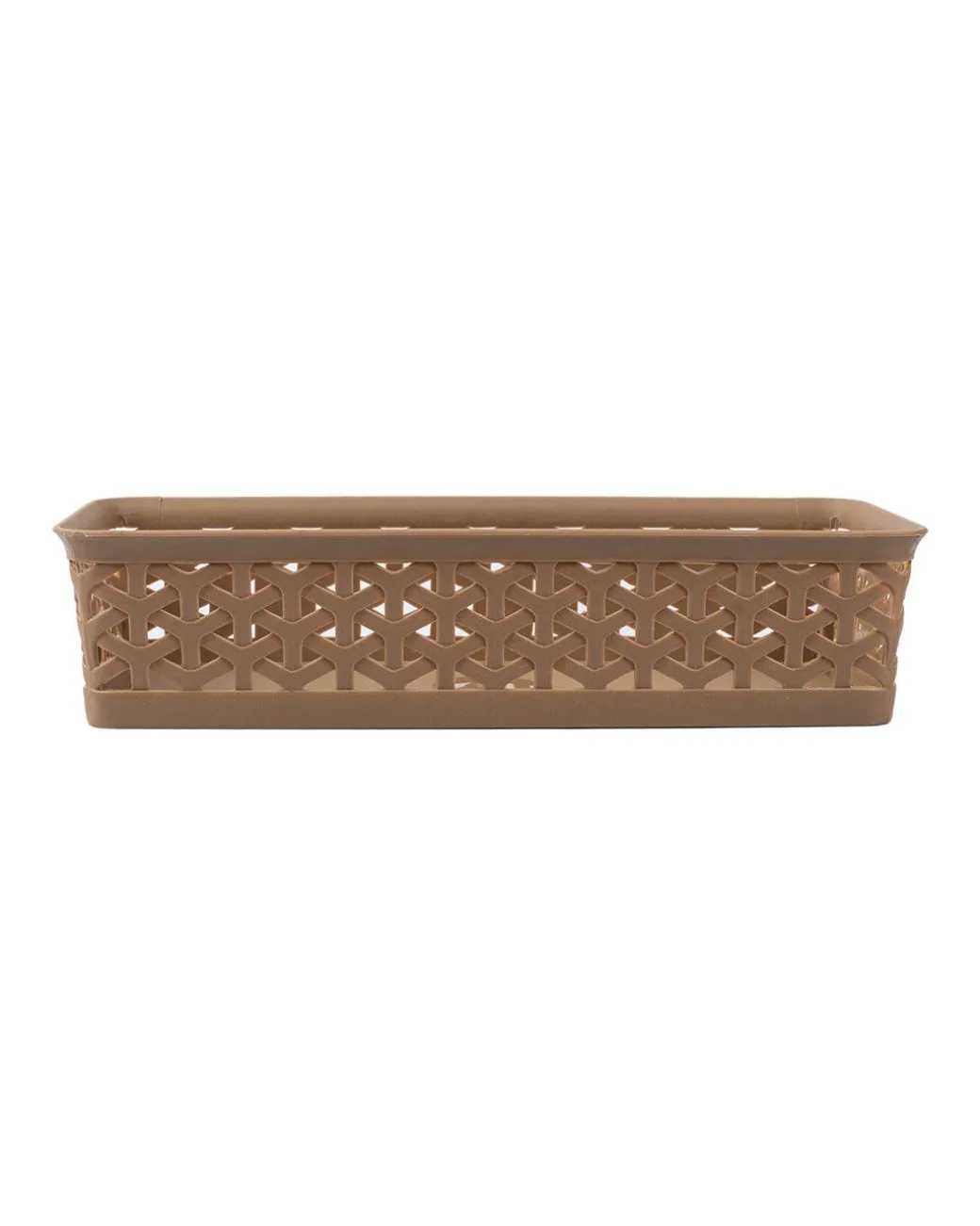 Market99 Small Plastic Multipurpose Storage Basket ( Set Of 6, Solid Brown Colour)