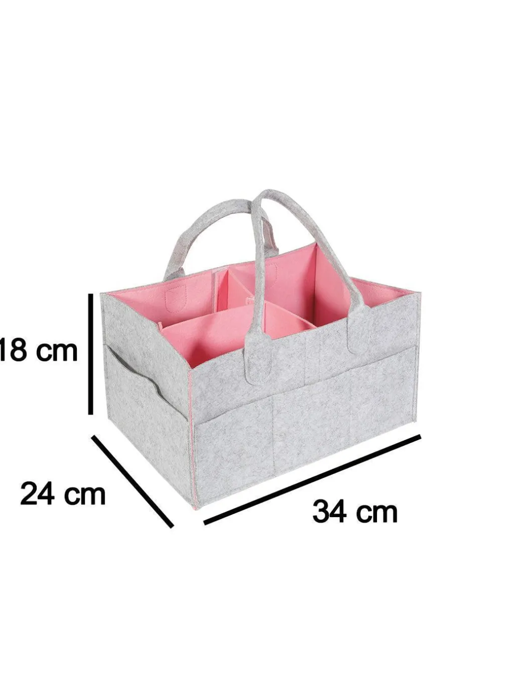 Market99 Square Felt Home Storage Organizer - 34X24X18Cm