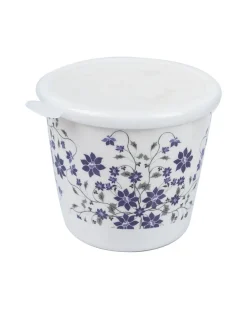 Market99 Tableware Floral Design Melamine Jar for Dining Table Pickle Storage Canister, 650 mL