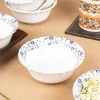 Market99 Tableware Melamine Glossy Floral Finish Soup Bowls for Dining Table ( Set Of 6, 210 mL )