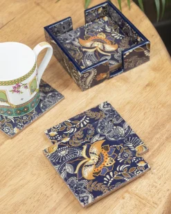 MARKET99 Tableware Tea Coaster (1 Pcs, Floral Print)