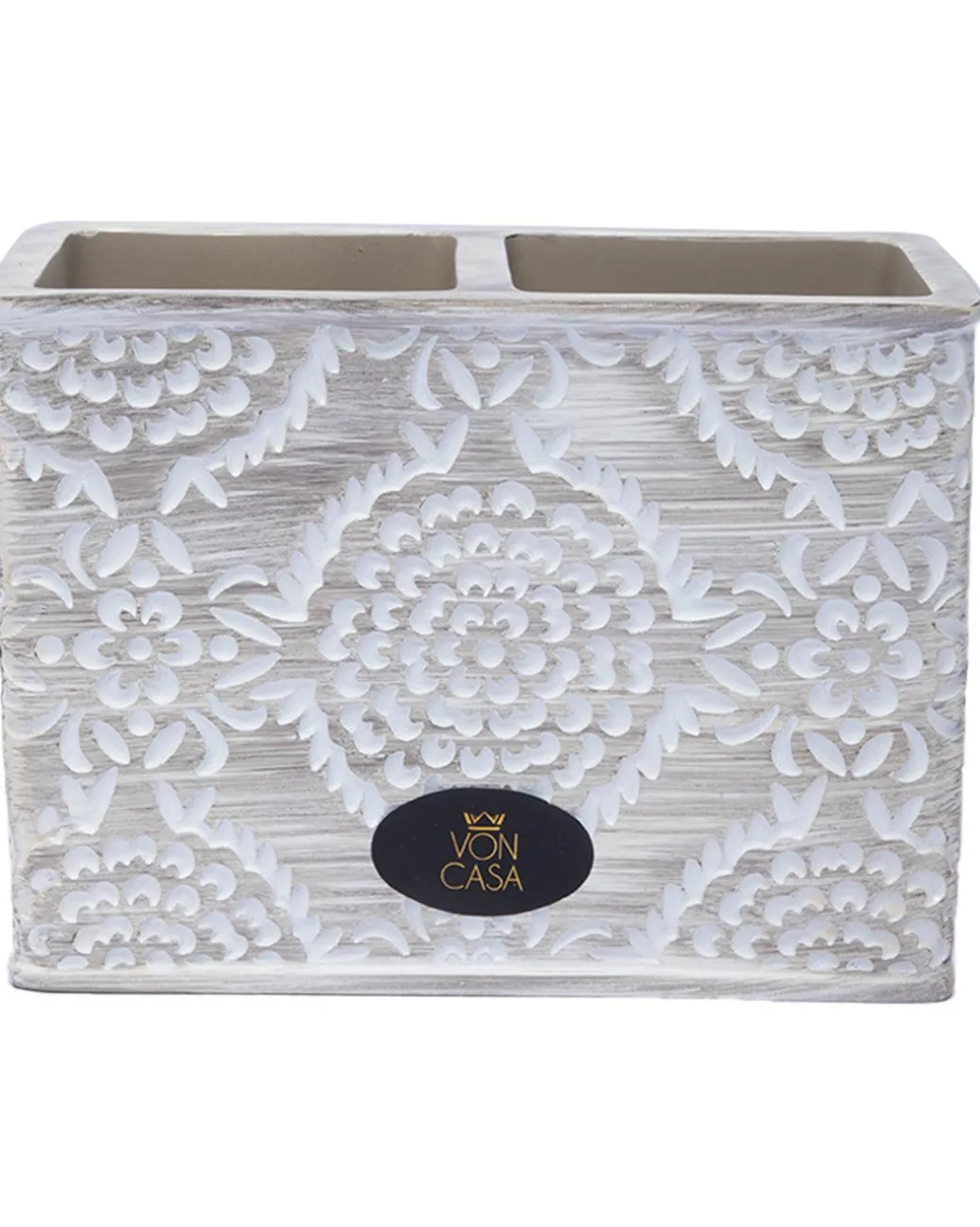 Market99 Traditional Engraved Design Toothbrush Holder