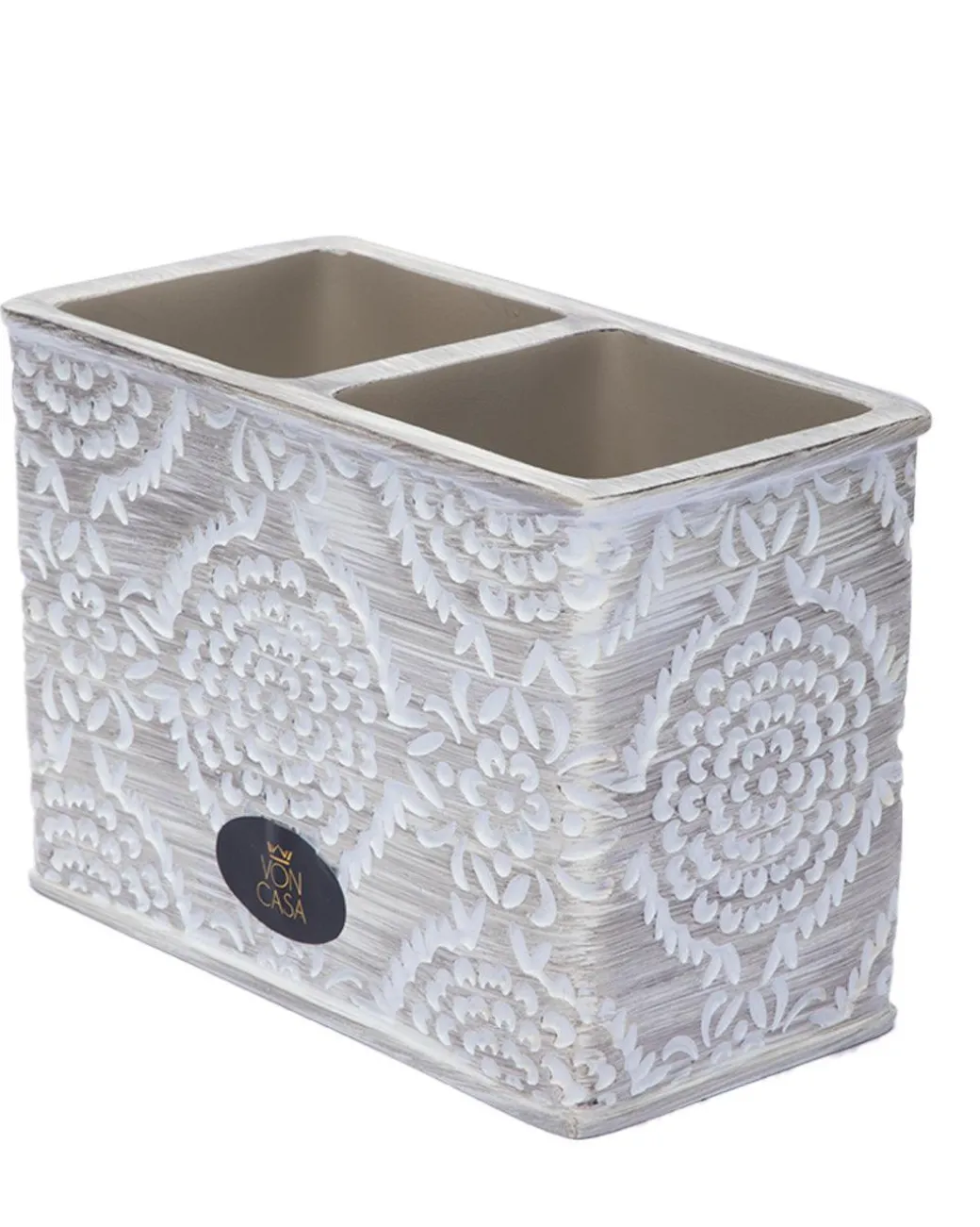 Market99 Traditional Engraved Design Toothbrush Holder