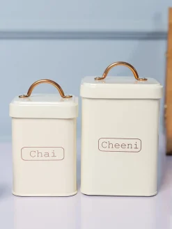 Market99 White Chai + Chini Jar Set