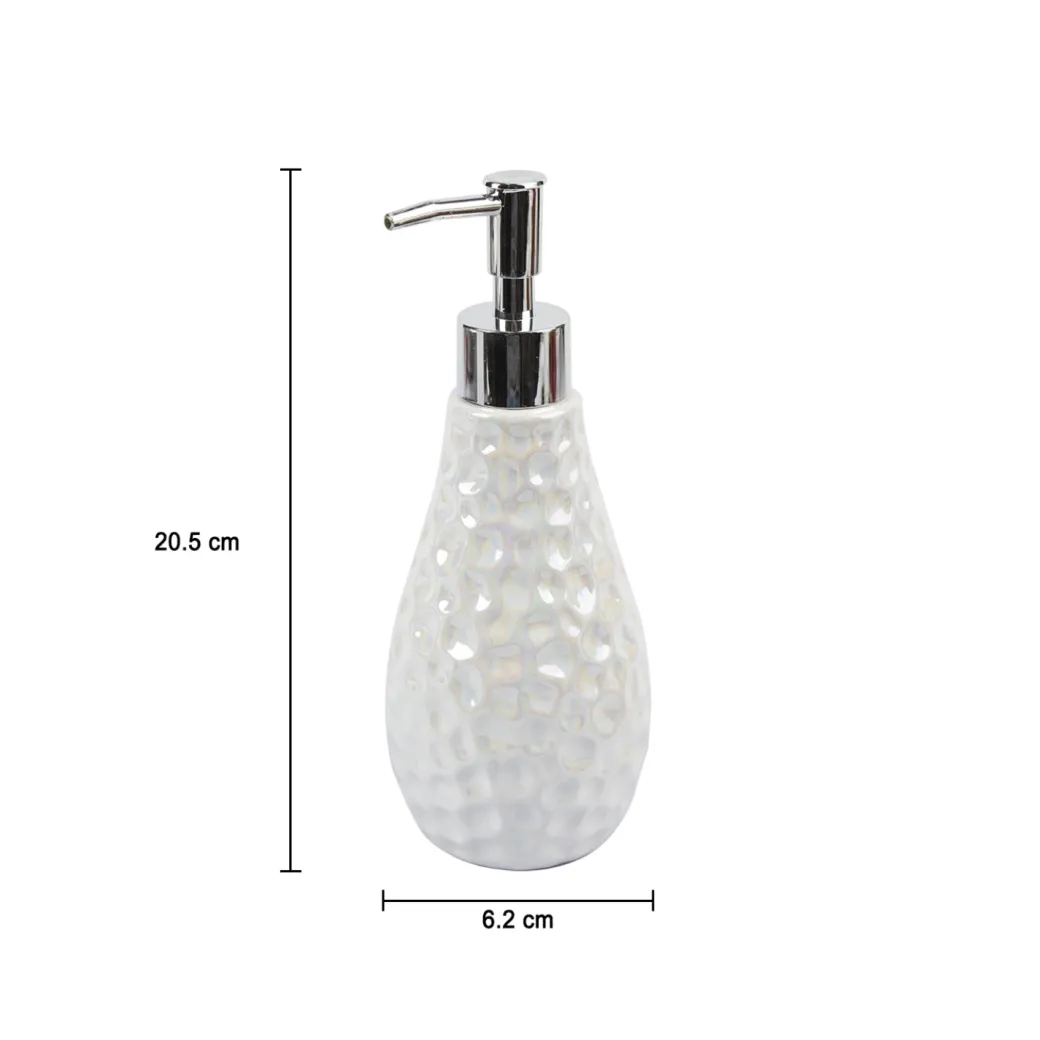 Market99 White Luster Ceramic Bathroom, Pack Of 3