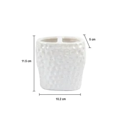 Market99 White Luster Ceramic Bathroom, Pack Of 3