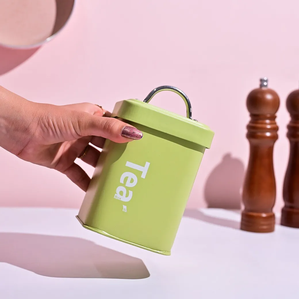 Matte Green Tea & Sugar Storage Jar