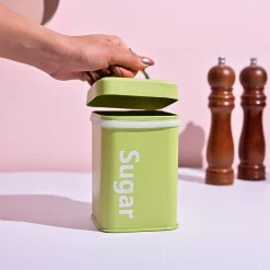 Matte Green Tea & Sugar Storage Jar