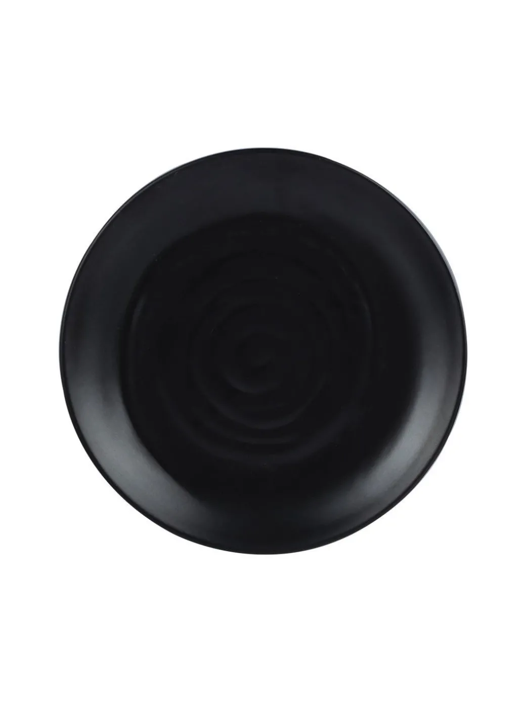 Melamine Black Round Quarter Plate (Set of 6)
