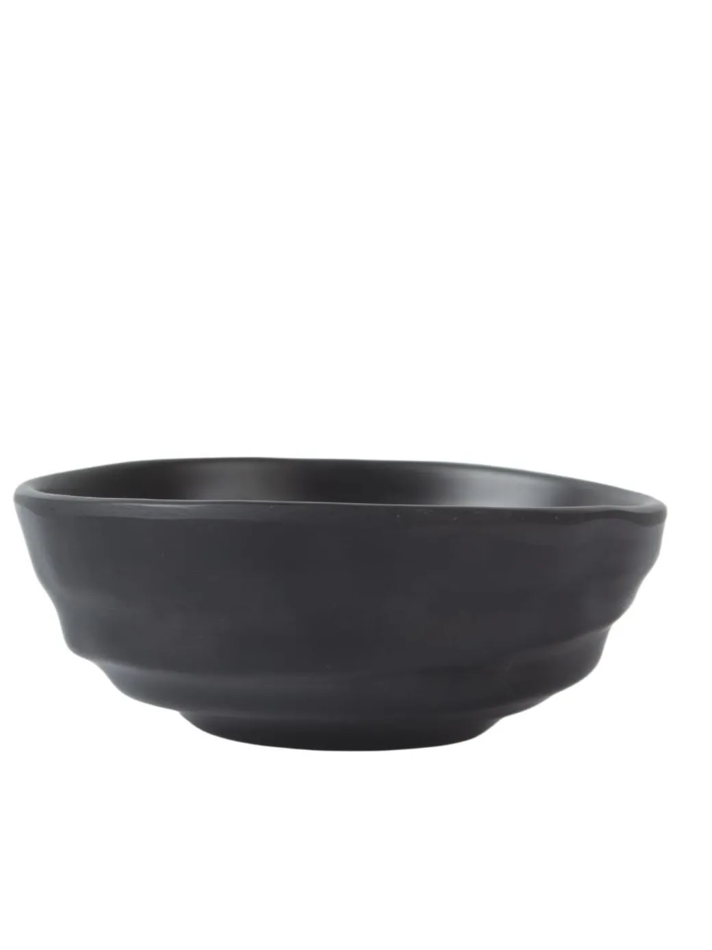 Melamine Black Round Serving Bowl (Set of 2)