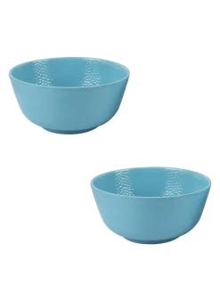 Melamine Turquoise Round Serving Bowl (Set of 2)