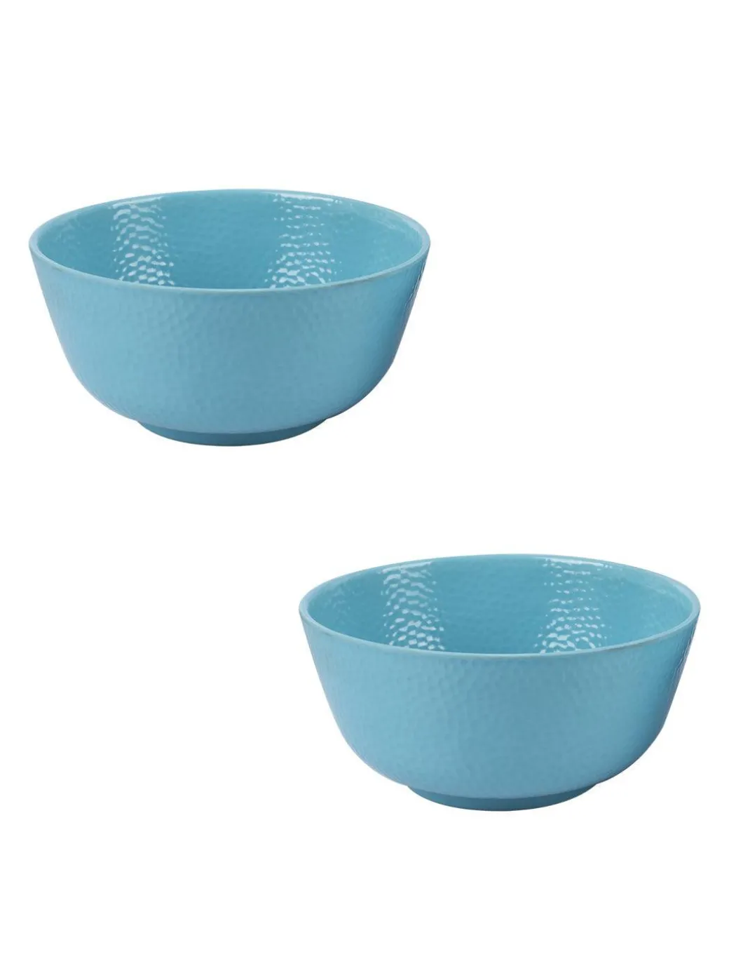 Melamine Turquoise Round Serving Bowl (Set of 2)