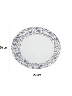 Melamine White Round Quarter Plate (Set of 6)