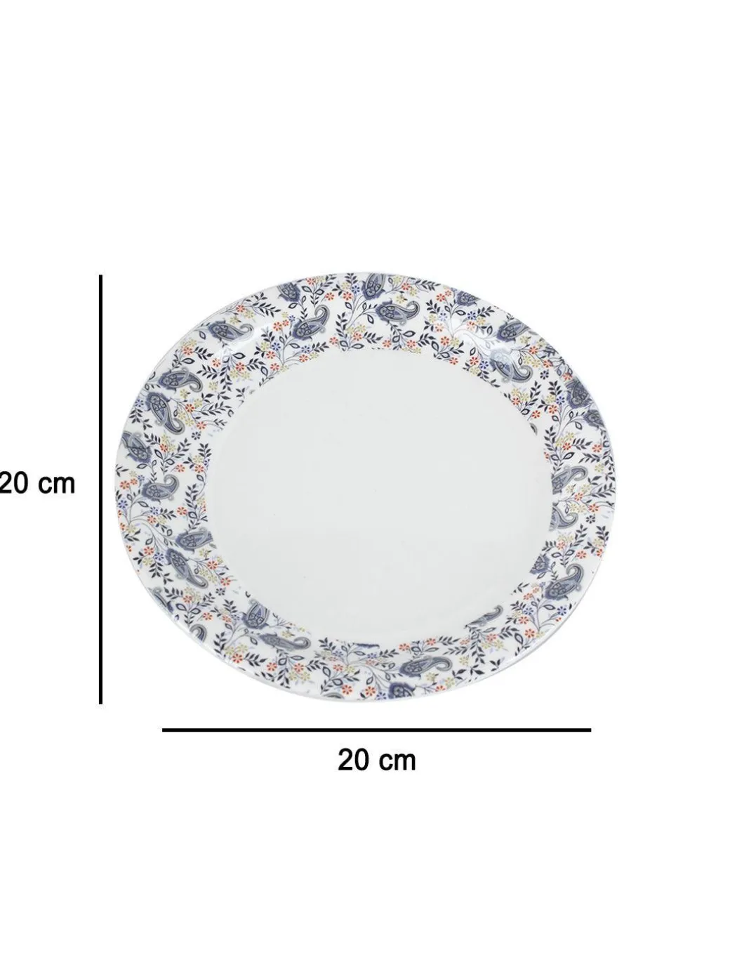 Melamine White Round Quarter Plate (Set of 6)