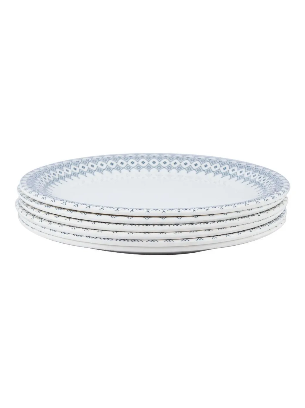 Melamine White Round Quarter Plate (Set of 6)