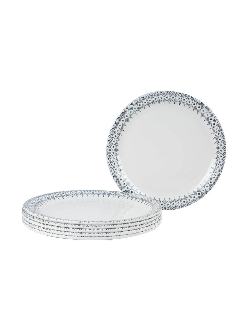 Melamine White Round Quarter Plate (Set of 6)