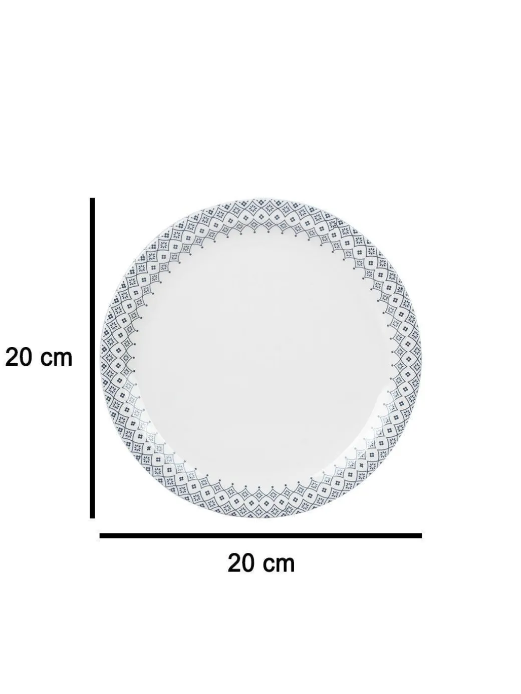 Melamine White Round Quarter Plate (Set of 6)