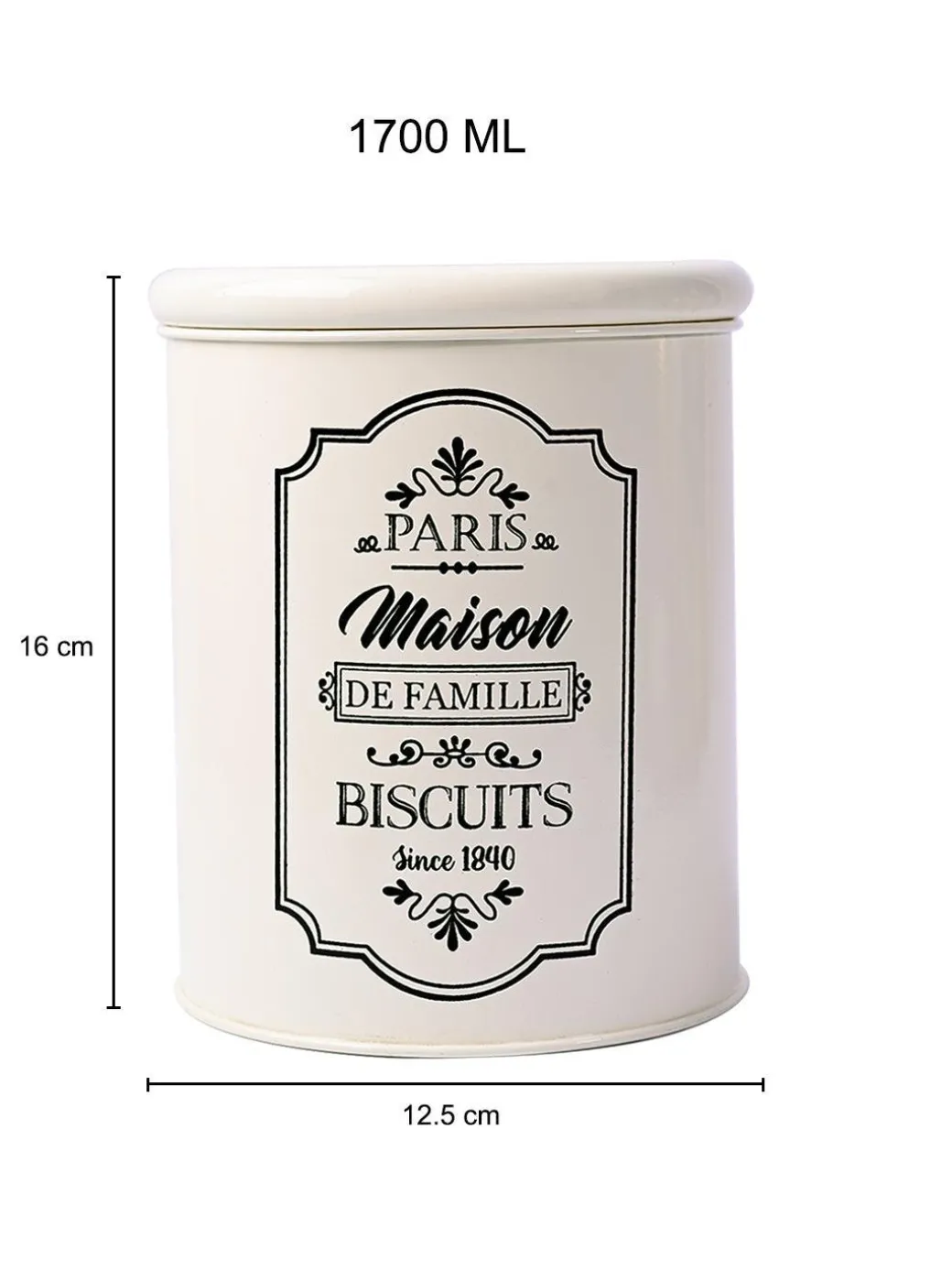 Metal Biscuite Jar - 1700 Ml