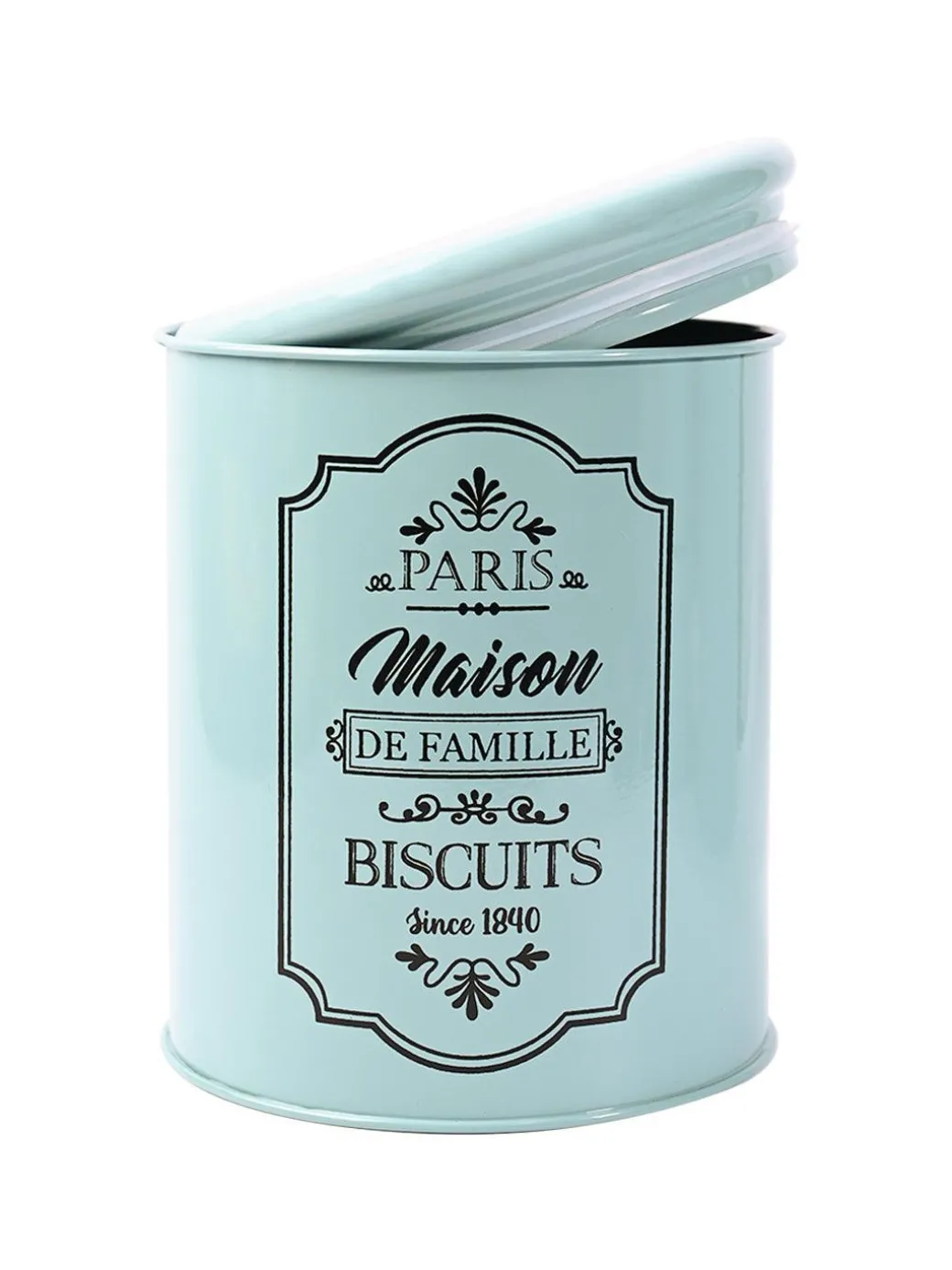 Metal Biscuite Jar - Green, 1700 Ml