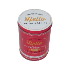 Metal Coffee Jar - Red, 1000Ml