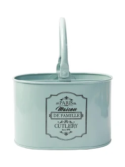 Metal Cutlery Holder - Green