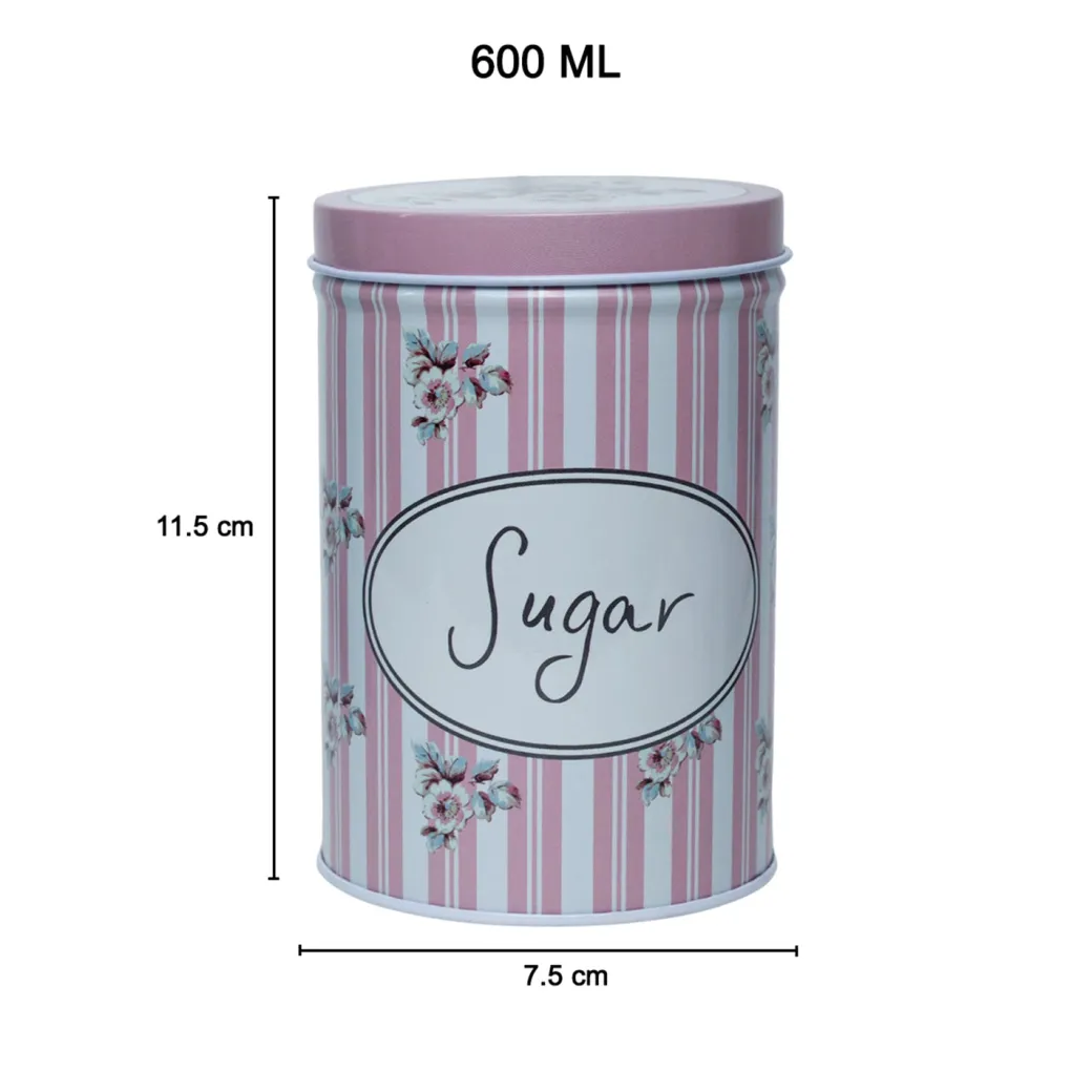 Metal Jar Set Of 3 - Multi Color, 600Ml