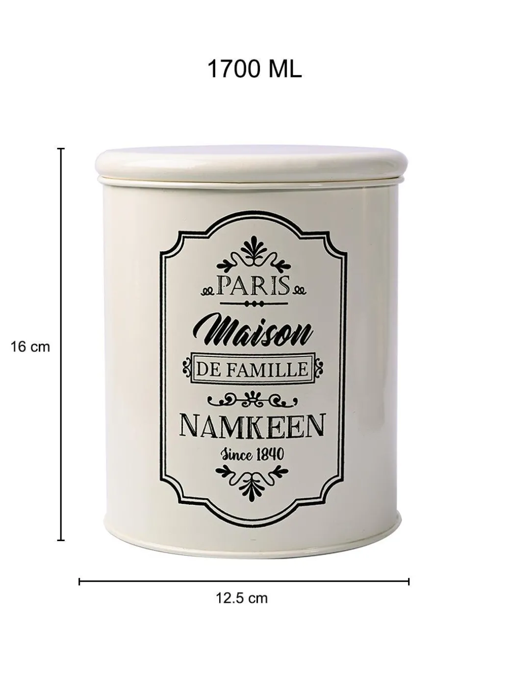 Metal Namkeen Jar - 1700 Ml