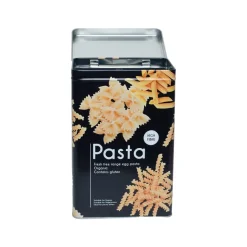 Metal Pasta Jar - Black, 3000Ml
