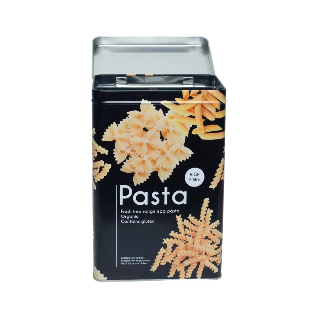 Metal Pasta Jar - Black, 3000Ml