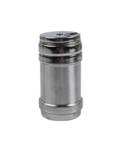 Metal Salt & Pepper Shakers, Silver, Stainless Steel, Set of 2