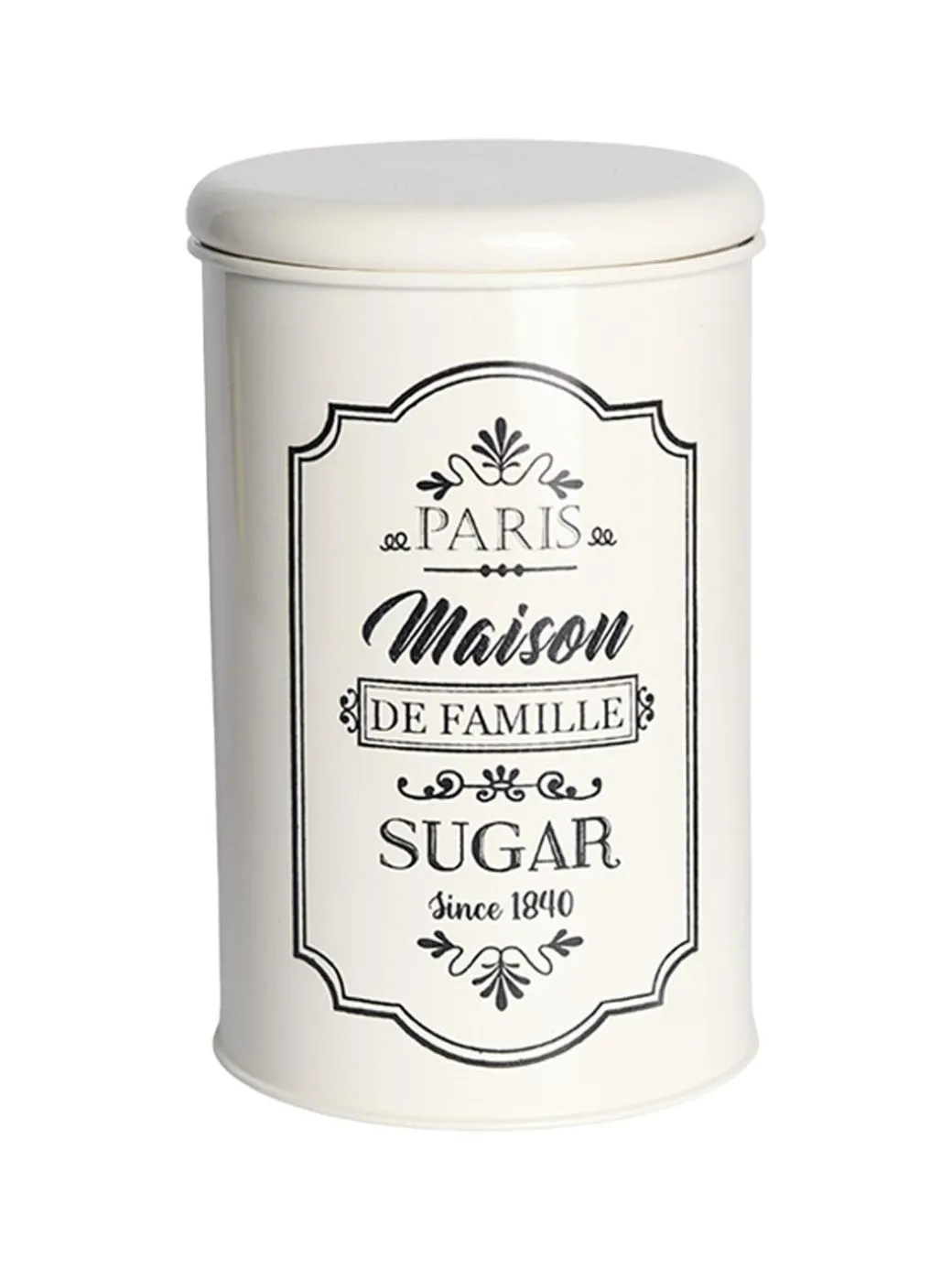 Metal Tea & Sugar Jar (Each 900 Ml) + Cookie & Namkeen Jar (Each 1700 Ml) - Ivory, Set Of 4