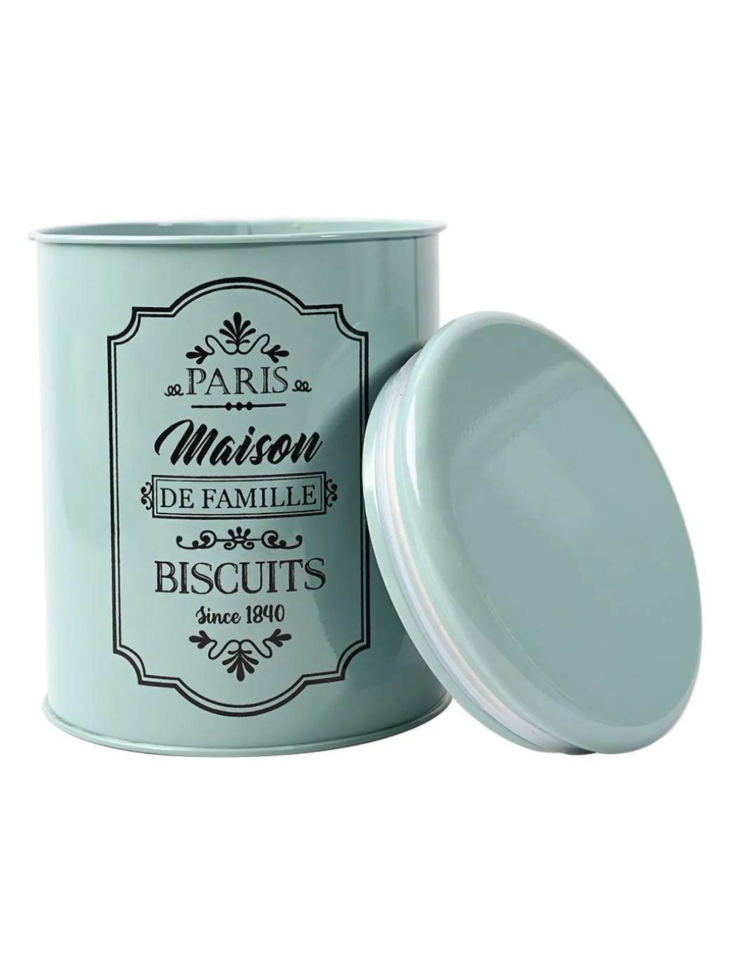 Metal Tea & Sugar Jar (Each 900 Ml) + Cookie & Namkeen Jar (Each 1700 Ml) - Green, Set Of 4