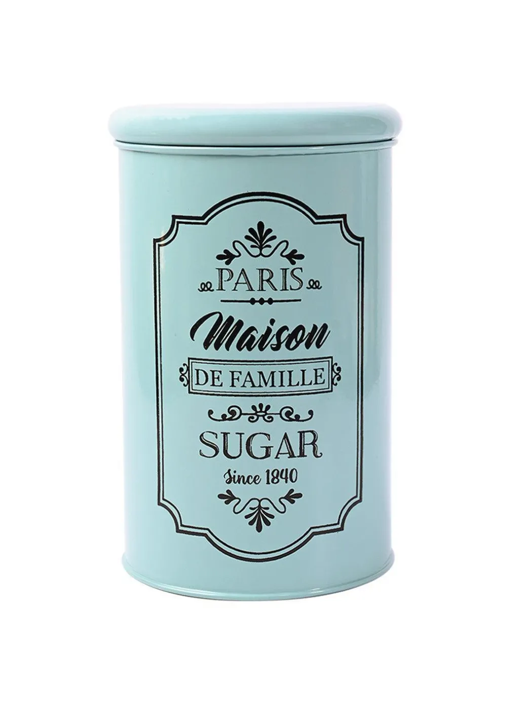 Metal Tea & Sugar Jar Set - Green & Each 900 Ml