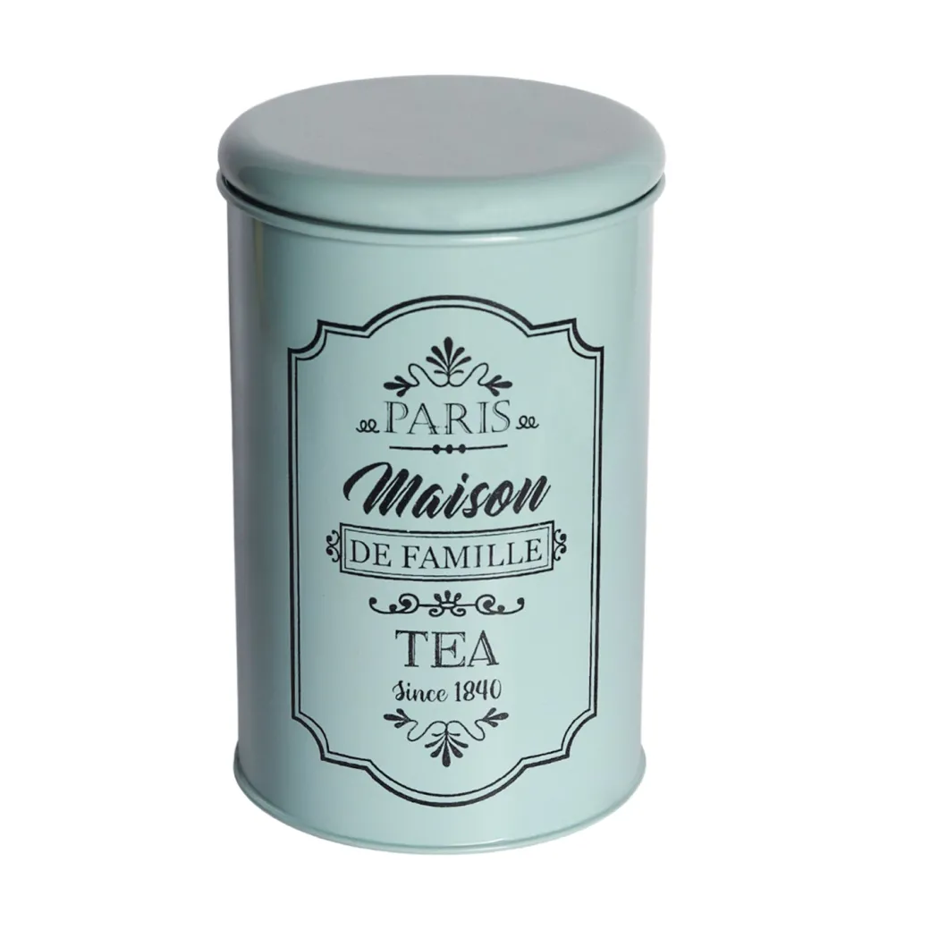 Metal Tea Jar - Green, 900 Ml