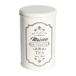 Metal Tea Jar - Ivory & 900 Ml