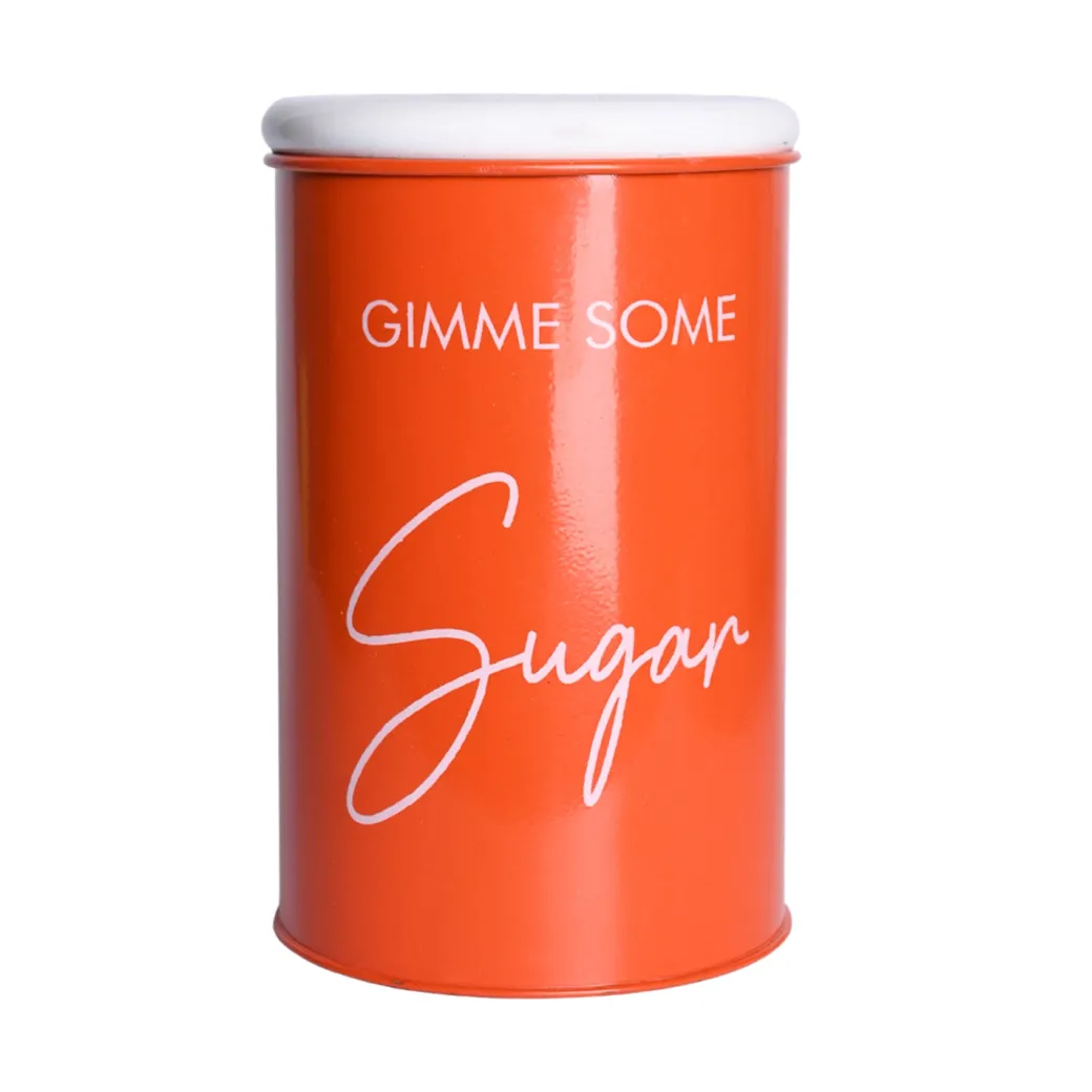 Metal Tea, Sugar, Coffee, Cookie & Snack Jar - Set Of 5 & Each 900 Ml