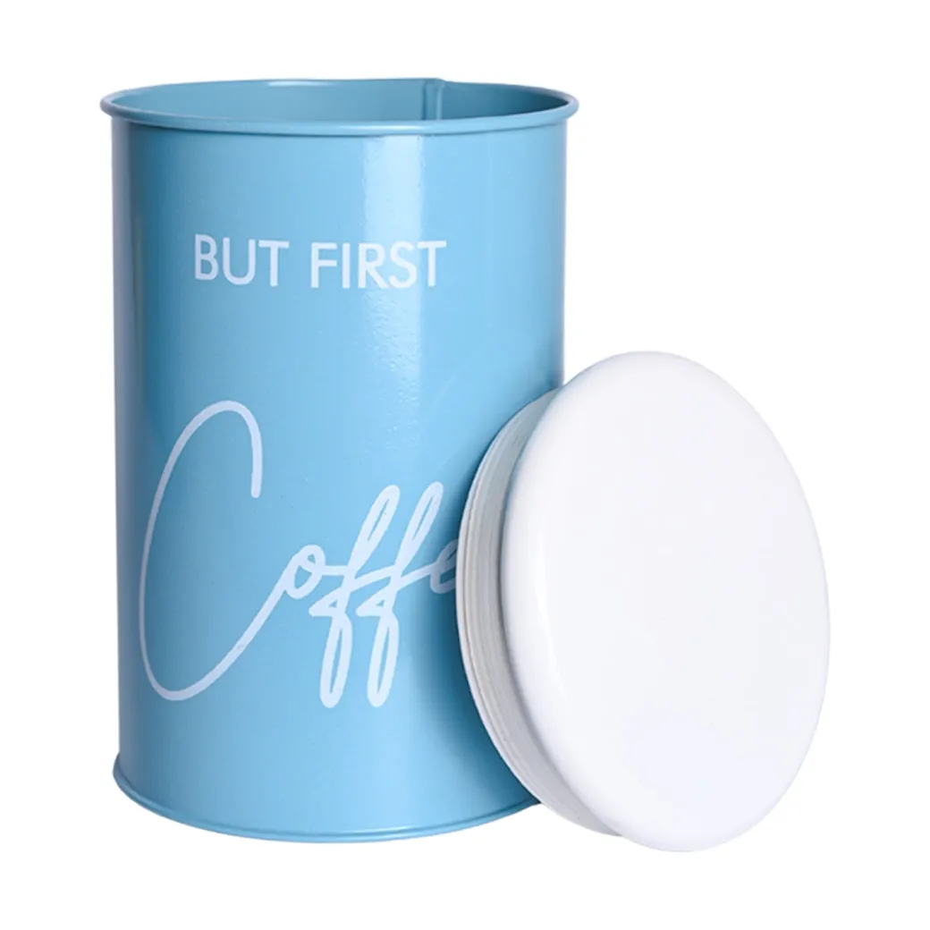 Metal Tea, Sugar, Coffee, Cookie & Snack Jar - Set Of 5 & Each 900 Ml