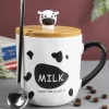 "MILK SOMETIME I LIKE IT" Coffee Mug With Lid -  450mL, Mixing Spoon