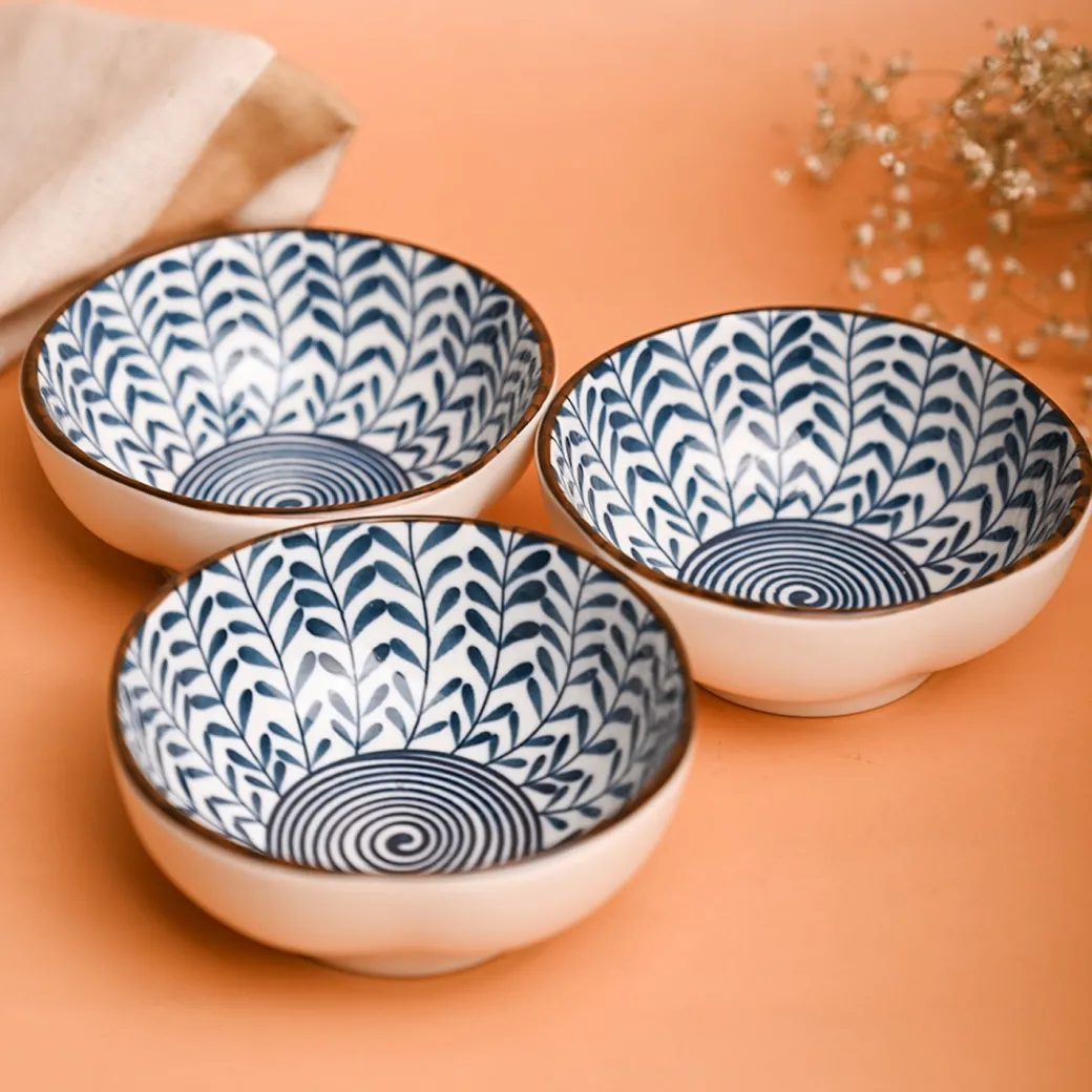 100Ml Blue Bowl Set Of 3