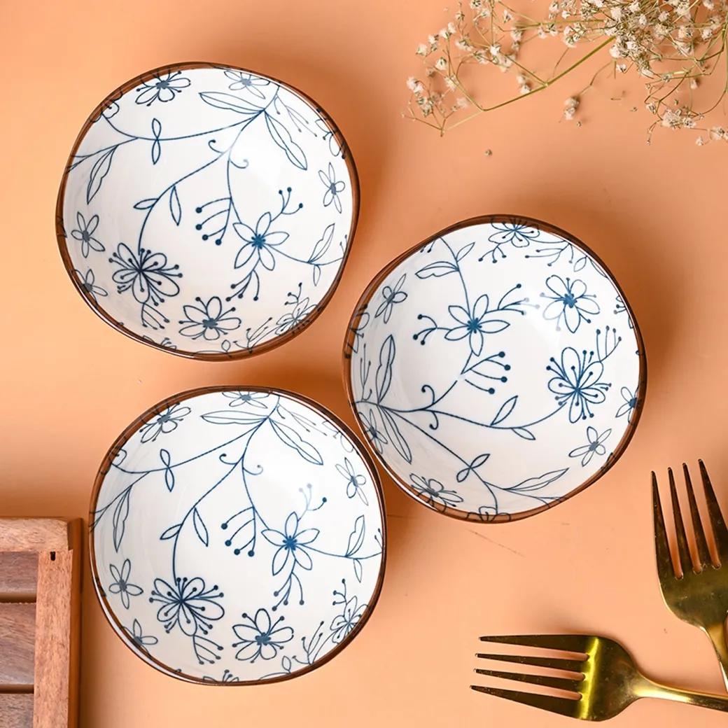 100Ml White Bowl Set Of 3