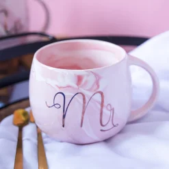Mr. Royal Marble Mug - 350mL, Pink