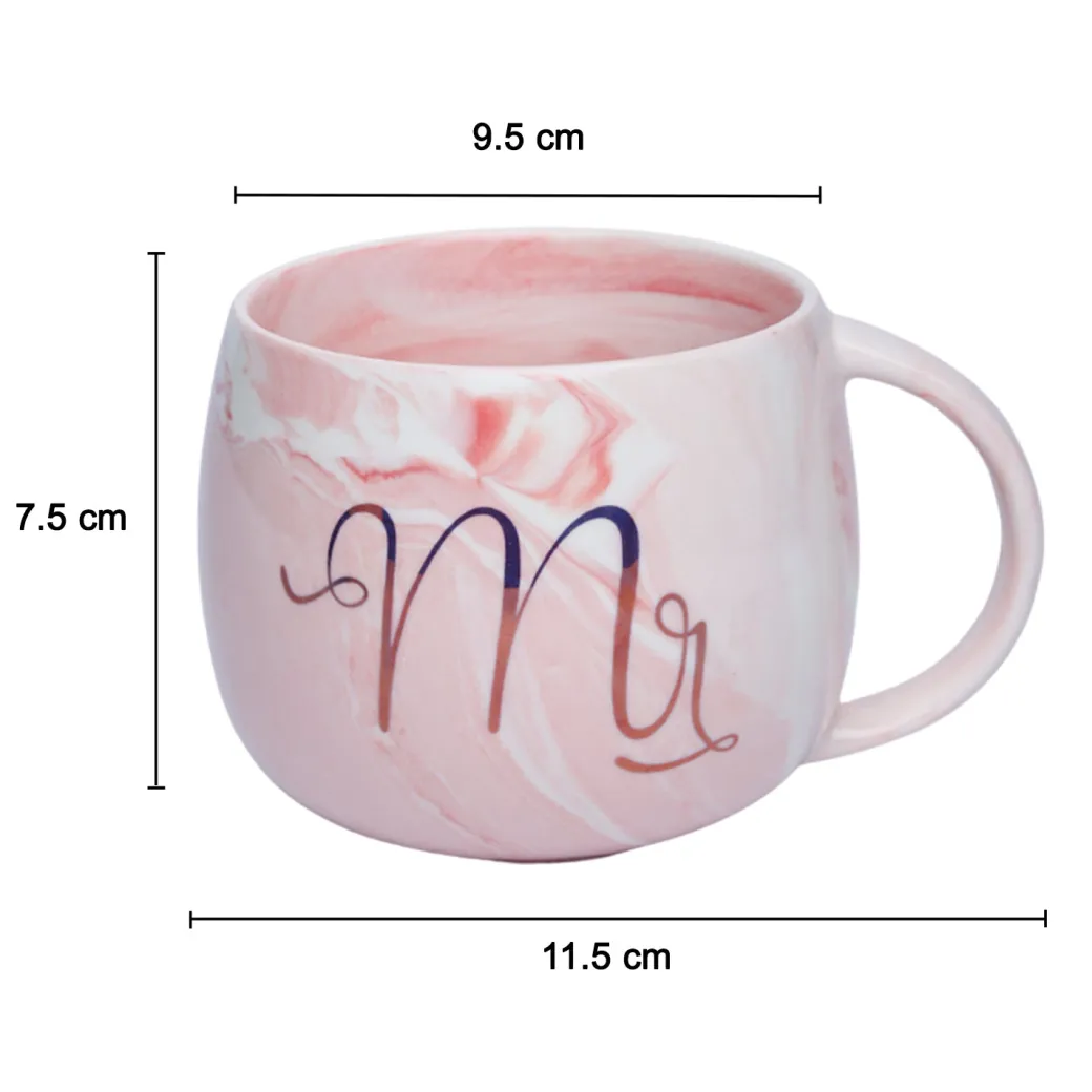 Mr. Royal Marble Mug - 350mL, Pink