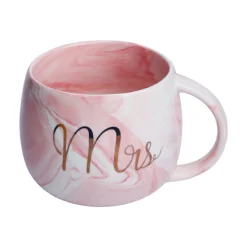 Mrs. Royal Marble Mug - 350mL, Pink