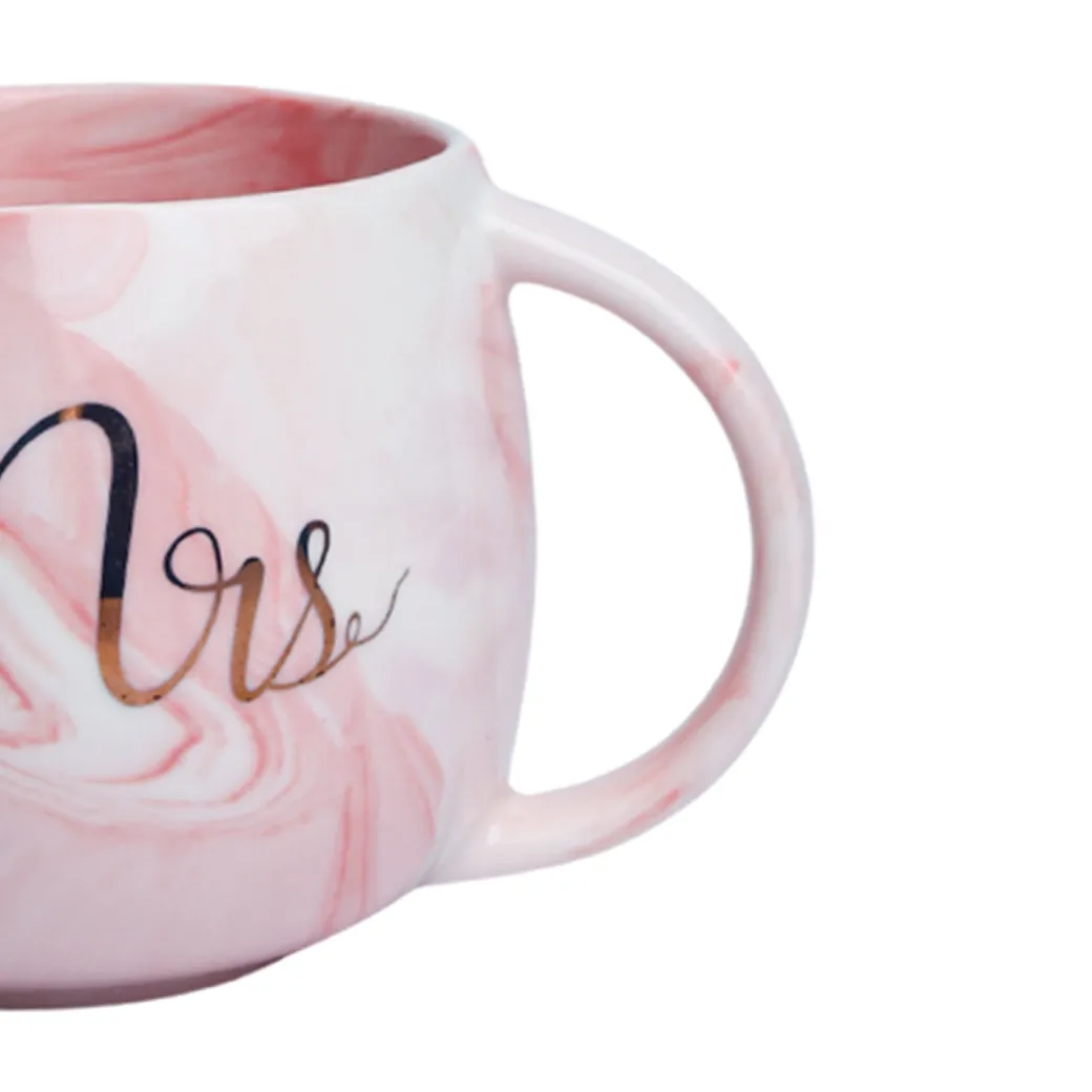 Mrs. Royal Marble Mug - 350mL, Pink